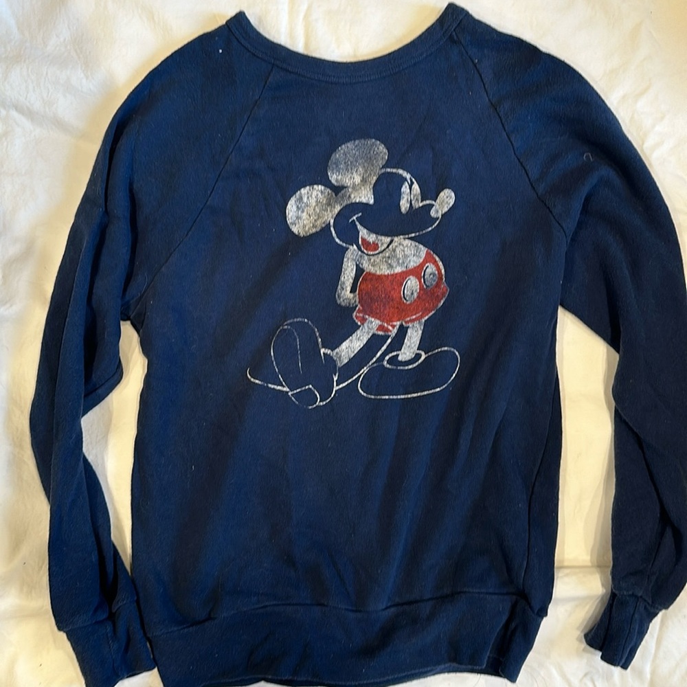 Navy blue Disney, Mickey crewneck, sweater, size small